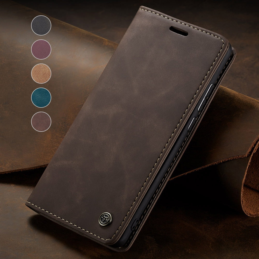 Magnetic Flip Soft Leather Wallet Case For iPhone - Case Monkey