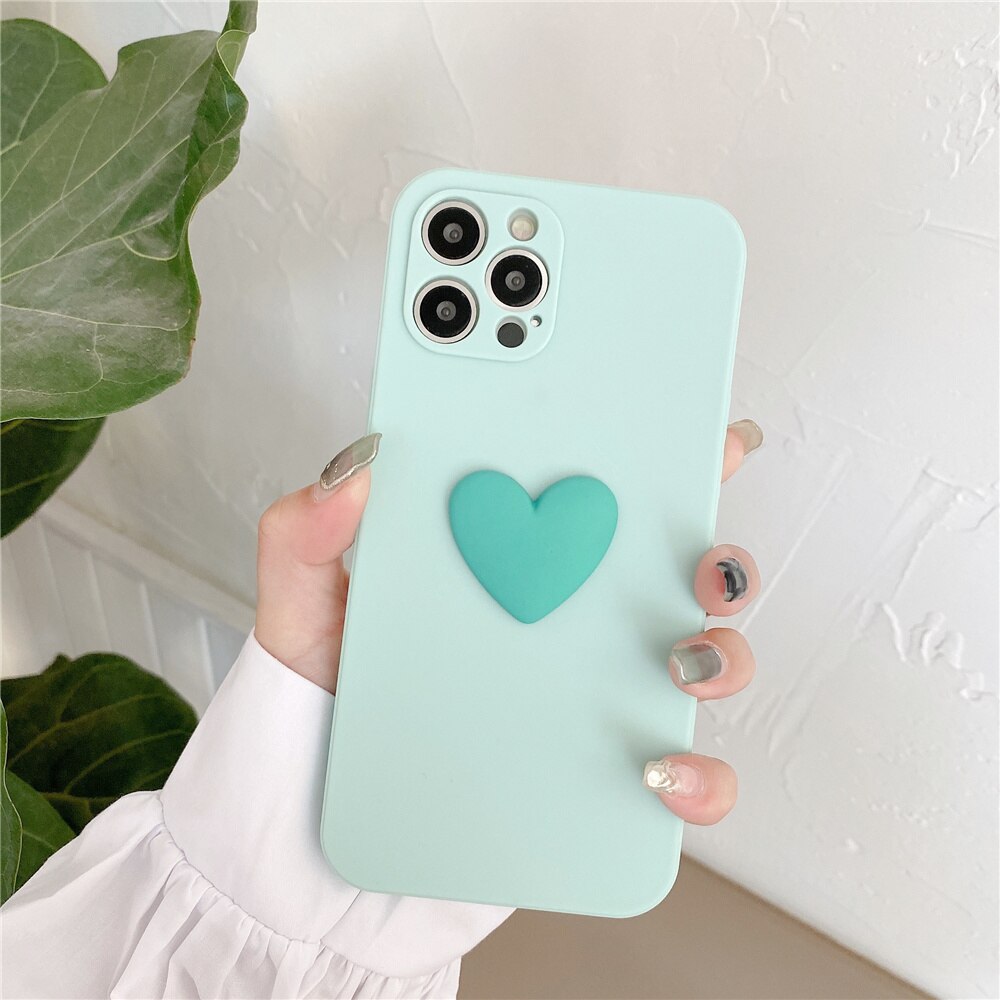 Matte Silicone Big Love Heart Phone Case for iPhone - Case Monkey