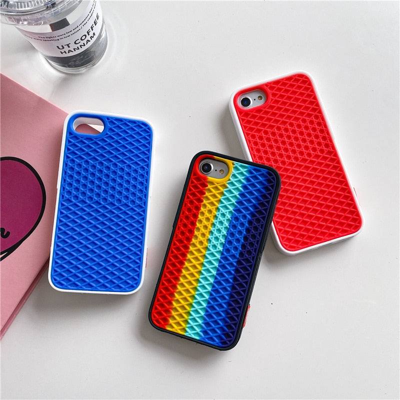 Waffle Silicone Grip Sports Phone Case For iPhone - Case Monkey