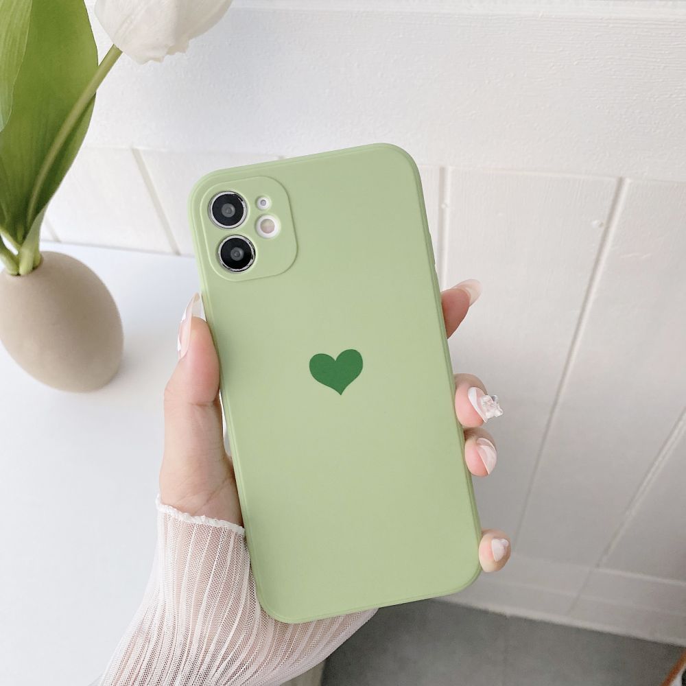 Pastel Colour Silicone Love Heart Phone Case With Lens Protection For iPhone - Case Monkey