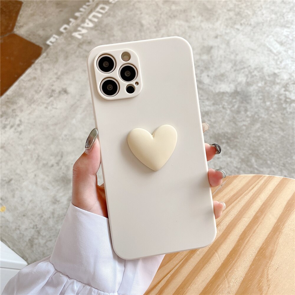 Matte Silicone Big Love Heart Phone Case for iPhone - Case Monkey