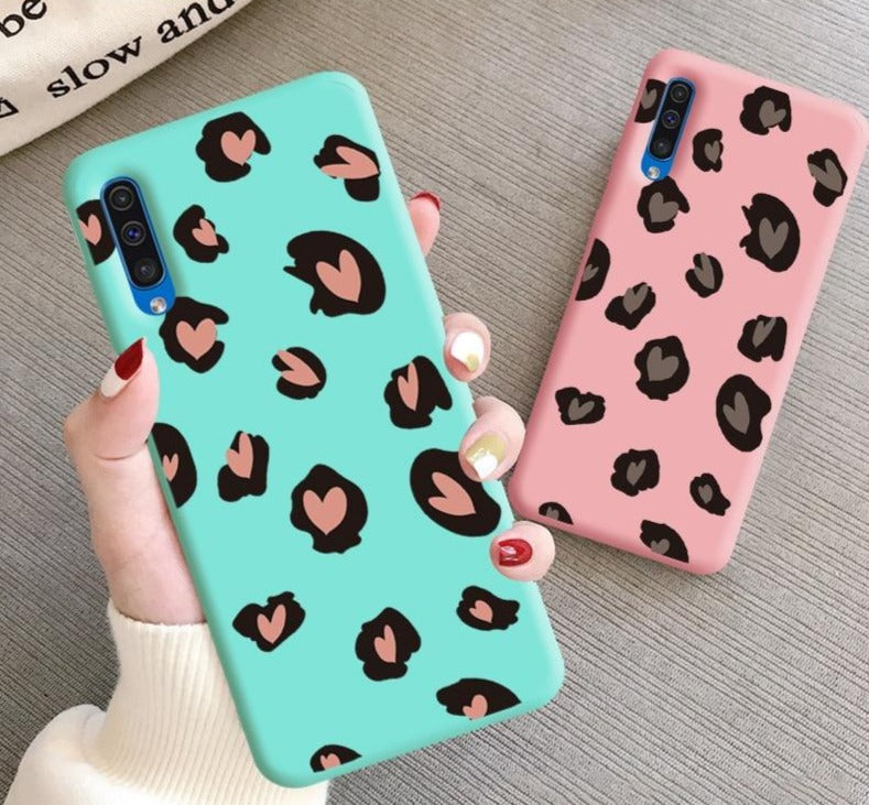 Leopard Print Heart Phone Cover - Case Monkey