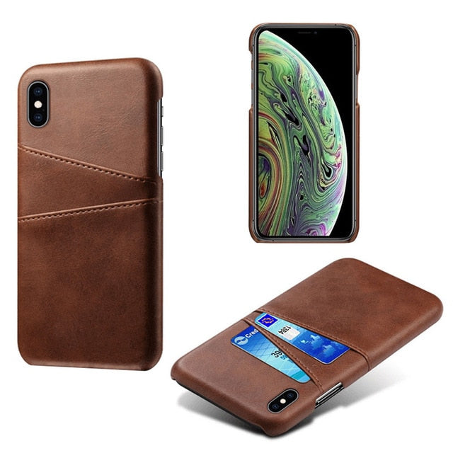 Leather Card Holder Case for iPhone - Case Monkey