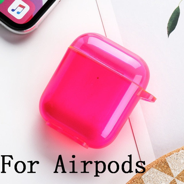 Silicone Fluorescent Transparent Case for Airpods - Case Monkey