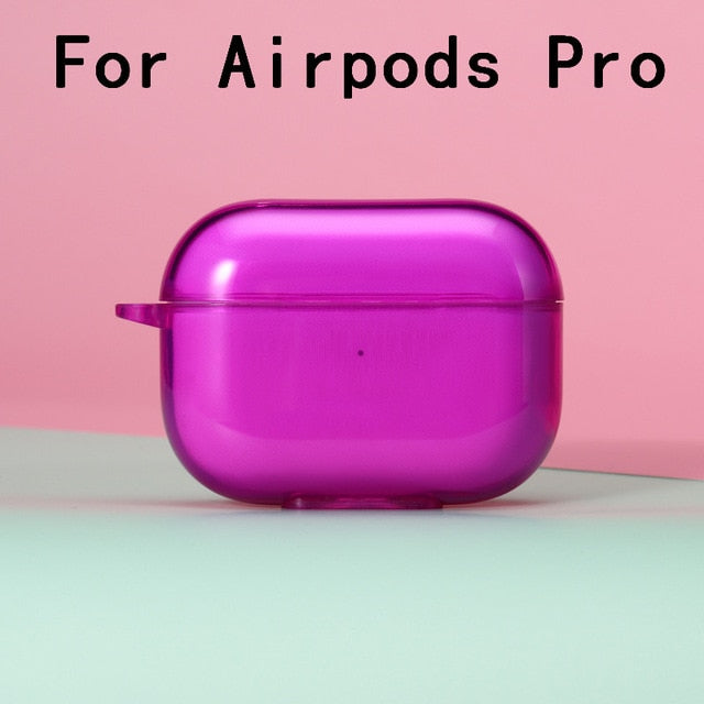 Silicone Fluorescent Transparent Case for Airpods - Case Monkey