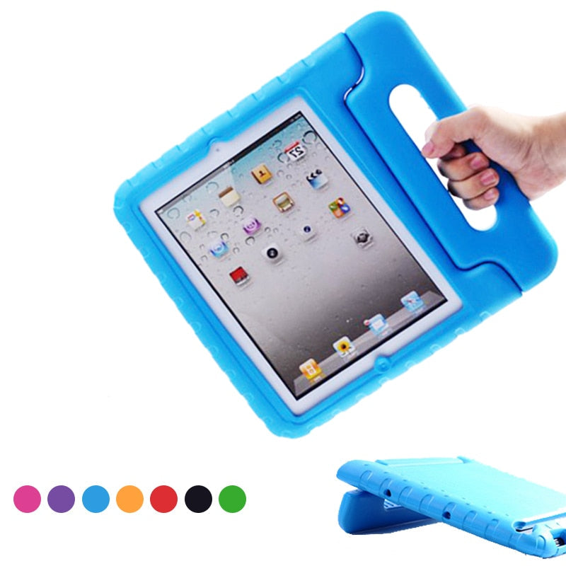 Kids Shockproof Case for Apple iPad 2, 3, & 4 with Handle & Stand - Case Monkey