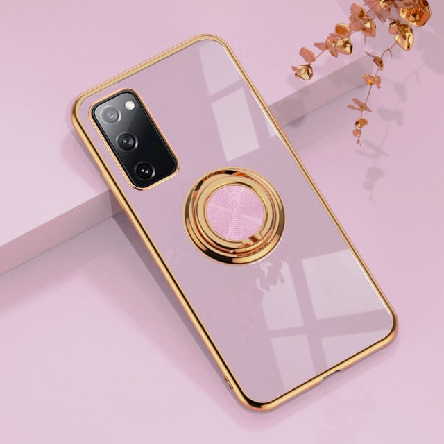 Luxury Plating Pop Socket Phone Case For Samsung - Case Monkey